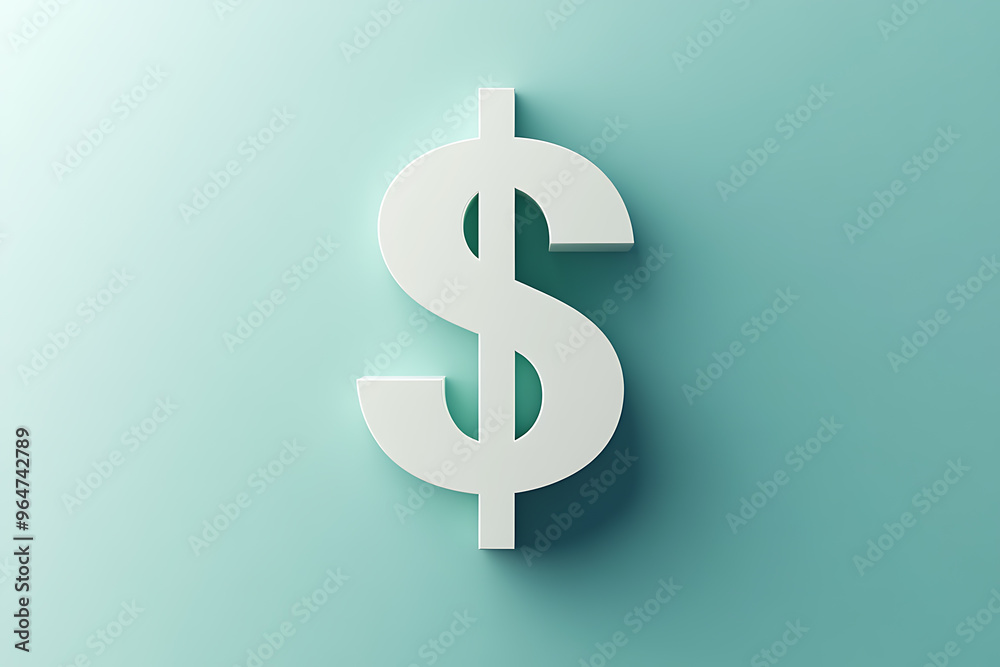 A simple and clean dollar symbol icon ($) designed in a minimalist style A simple and clean dollar symbol icon ($) designed in a minimalist style