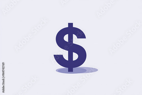 A simple and clean dollar symbol icon ($) designed in a minimalist style