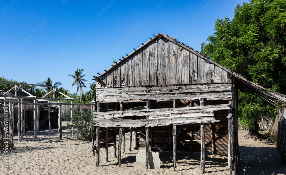 Authentic traditional dwellings in Madagascar showcasing unique architectural styles and natural surroundings Authentic traditional dwellings in Madagascar showcasing unique architectural styles and natural surroundings