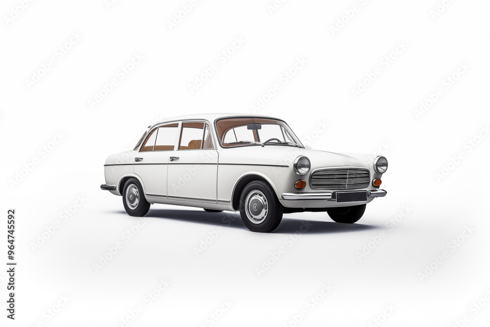 Obraz premium beautiful classic and historic car over isolated background