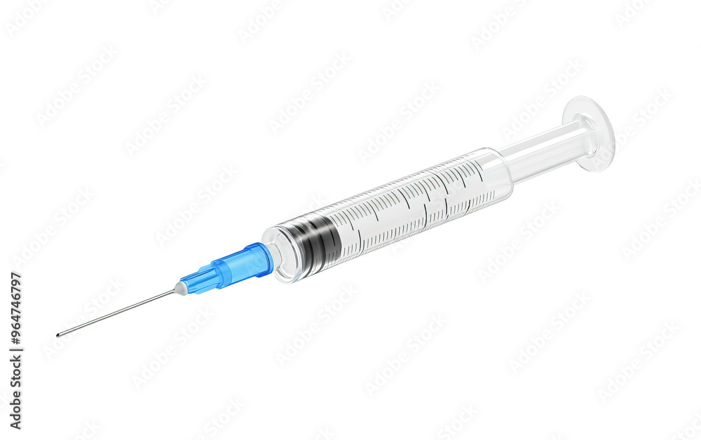 Medical syringe isolated on white or transparent background Medical syringe isolated on white or transparent background