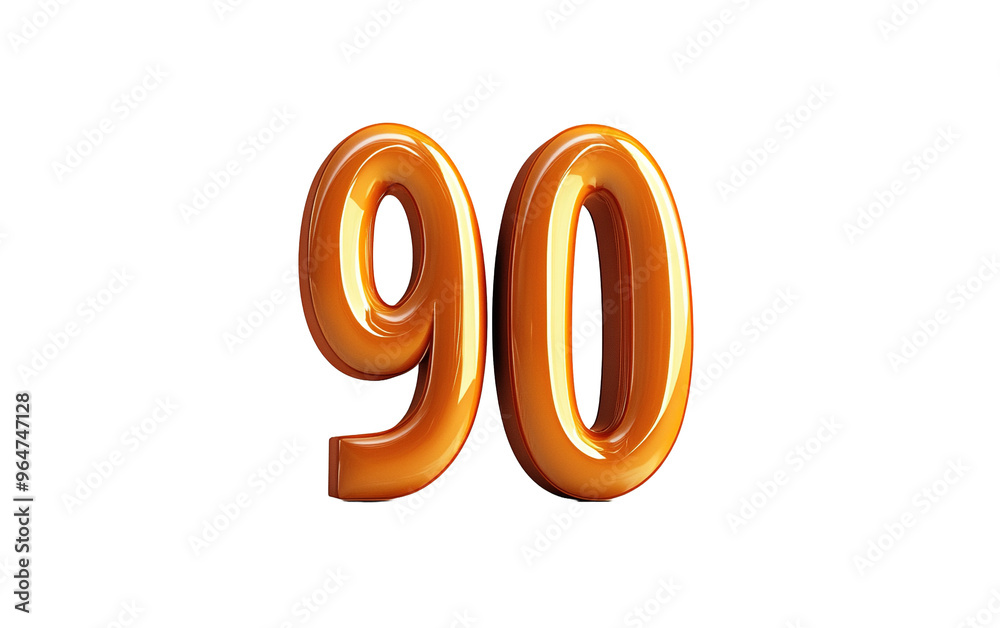 90 days 3d render icon isolated on white or transparent background 90 days 3d render icon isolated on white or transparent background