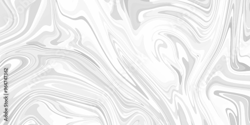 Abstract white and gray liquid marble surfaces background design. ink backdrop with wavy pattern. modern background design with luxury cloth or liquid wave or wavy folds of grunge silk texture.