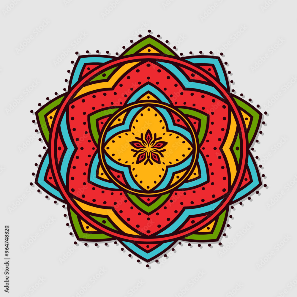 Vector bright mandala Vector bright mandala