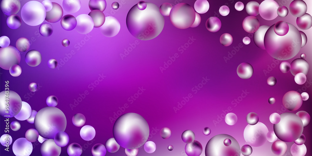 Flying metal balls of different sizes on a gradient background. creative background Flying metal balls of different sizes on a gradient background. creative background