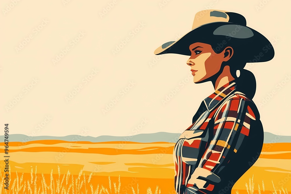 background image of a cowboy woman, western illustration style, western. background image of a cowboy woman, western illustration style, western.
