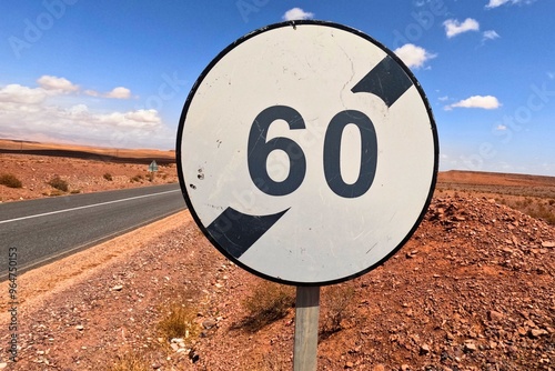 End of Speed Limit 60 Sign photo