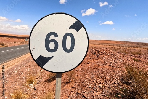 End of Speed Limit 60 Sign