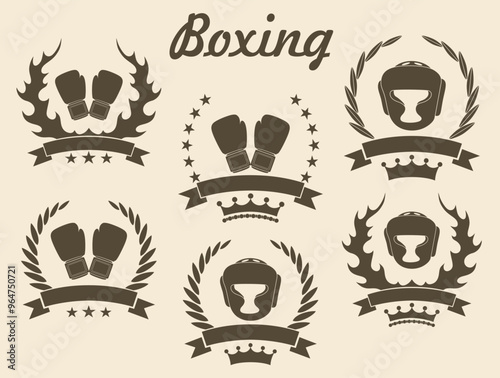 Boxing logo. Isolated Boxing on white background