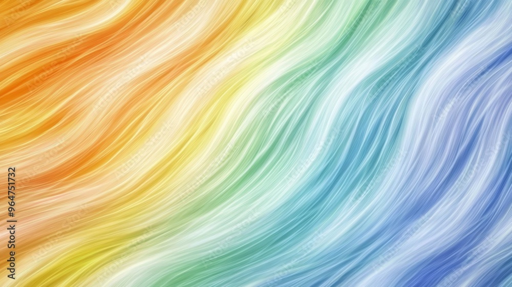 Fototapeta premium Abstract Rainbow Waves, digital art, abstract background, graphic design, modern art