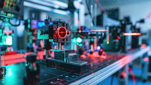 High-Tech Manufacturing Process with An intense focus on a laser experiment setup