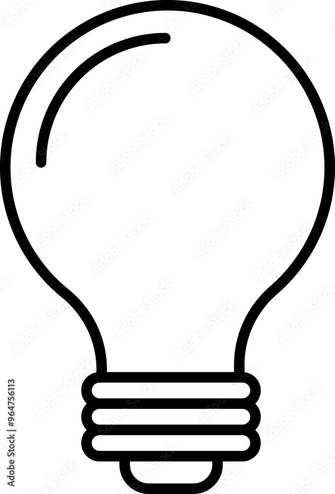 Bulb thin line icon. Light Bulb. Idea sign, solution, thinking concept. Trendy stroke UI signs for website or app, isolated on white background. Bulb thin line icon. Light Bulb. Idea sign, solution, thinking concept. Trendy stroke UI signs for website or app, isolated on white background.