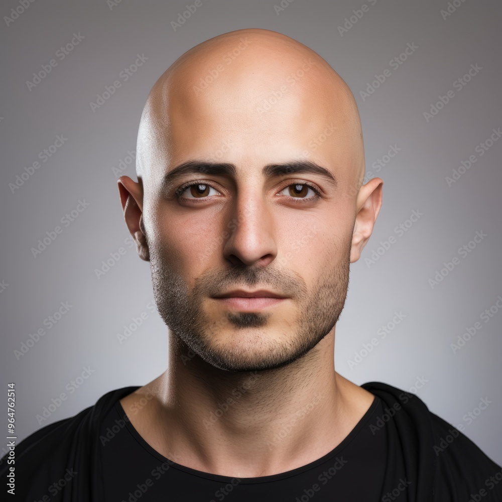 Fototapeta premium Handsome Male Portraits on White Background for Face Mapping