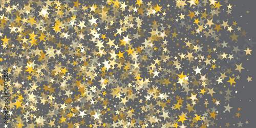 Glitter Iridescent Stars. Holographic Sparkle Fall Confetti.  Shiny Holiday Light Effect. Vector Illustration.