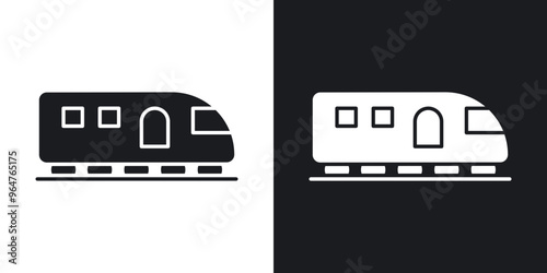 Monorail solid filled icons