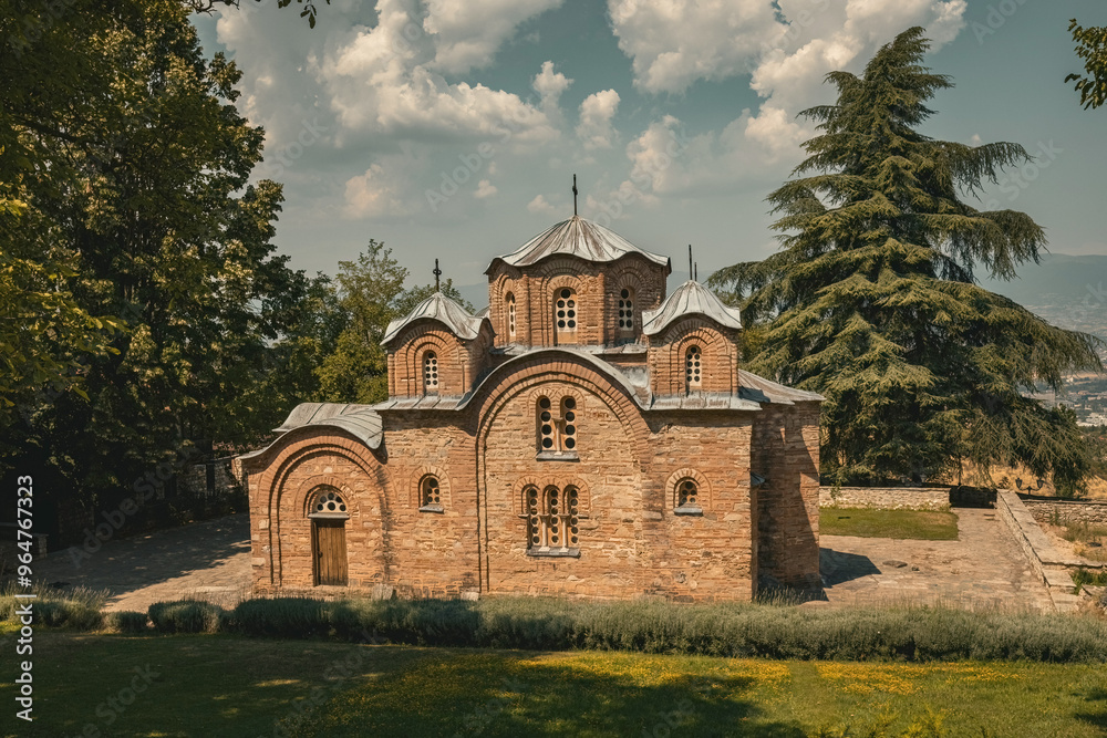 Fototapeta premium Building of Saint Pantelejmon monastery near Skopje North Macedonia