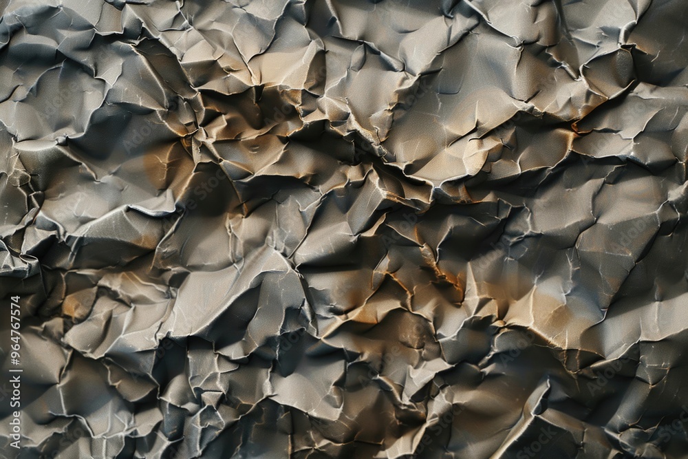 A close-up shot of a crumpled paper with wrinkles and creases A close-up shot of a crumpled paper with wrinkles and creases
