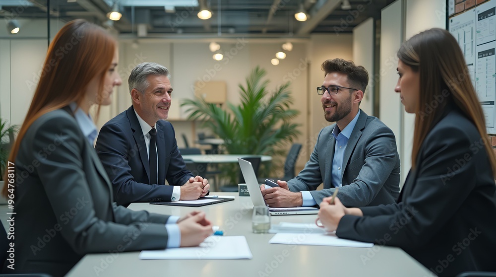 © NASSRI - Businesspeople having a meeting in the office, professional businessmen and businesswoman group colleagues communication working problem solving corporation in conference business teamwork contract © NASSRI - Businesspeople having a meeting in the office, professional businessmen and businesswoman group colleagues communication working problem solving corporation in conference business teamwork contract