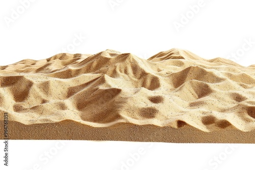 A 3D model of a deserted mountain with sandy terrain, ideal for use in scenes where a natural and isolated environment is needed photo