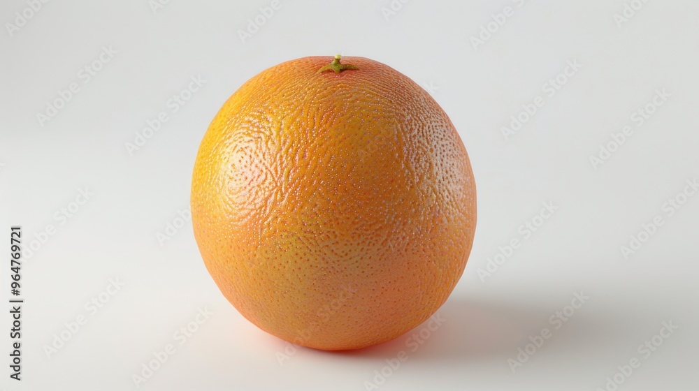 A single orange sitting on a white surface A single orange sitting on a white surface