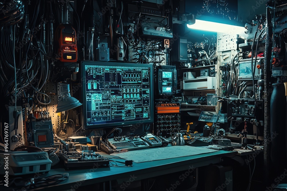 A Glimpse Into the Future: An Alien Technology Workshop Teeming with Unidentified Devices. A Glimpse Into the Future: An Alien Technology Workshop Teeming with Unidentified Devices.