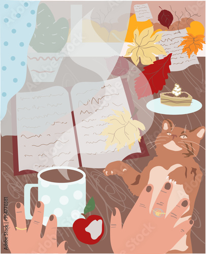 illustration on the theme of autumn, and can also be used for posters, cards, banners and other types of designs