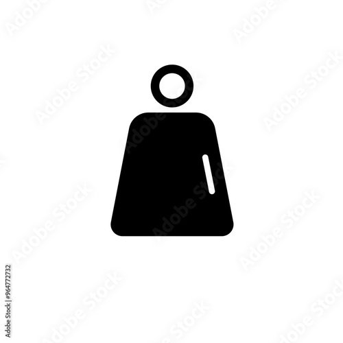 Weight kilogram, Kilo Measurement Solid Flat Vector Icon Isolated on White Background.
