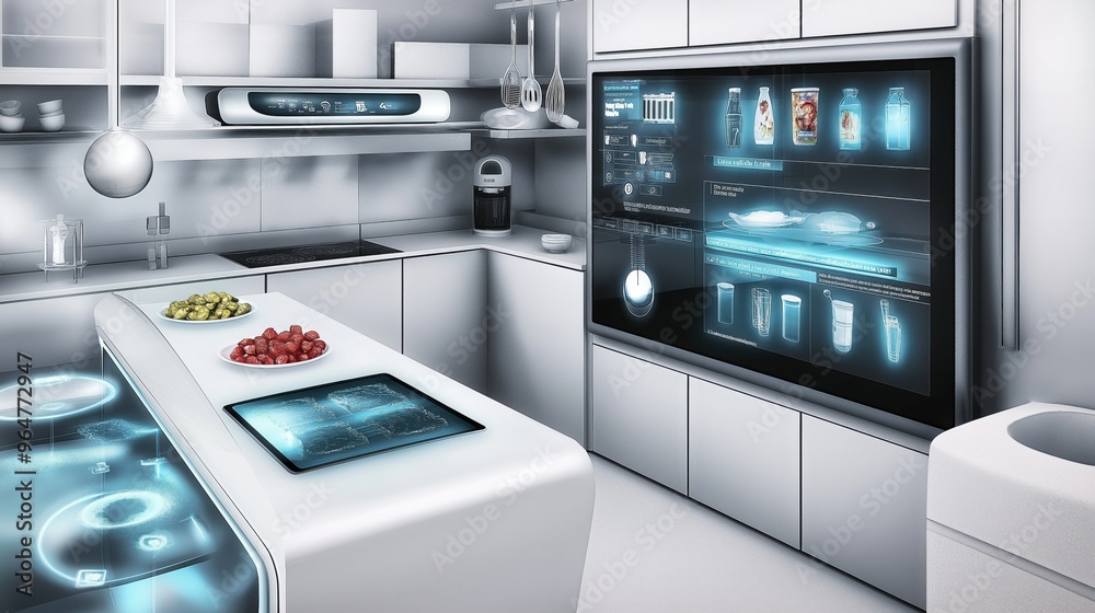 AI-powered smart kitchen with recipe suggestions and food monitoring AI-powered smart kitchen with recipe suggestions and food monitoring