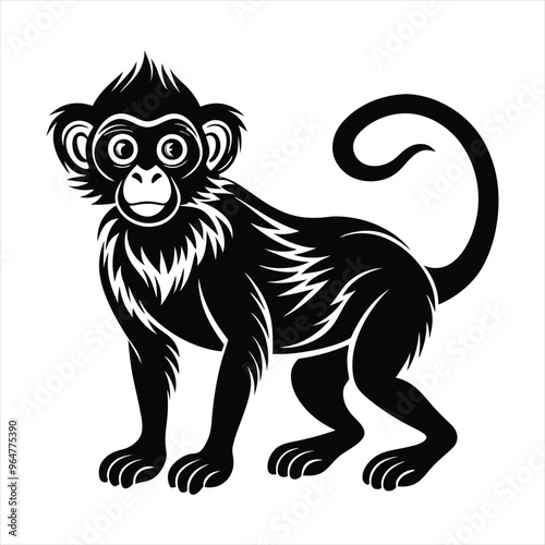 monkey silhouette vector