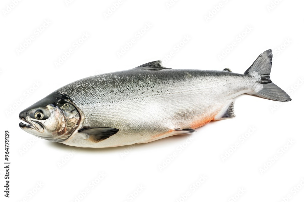 A fish lying on a white surface A fish lying on a white surface