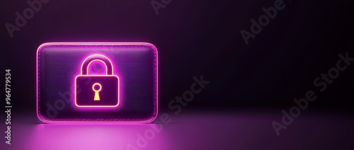 The concept of a digital wallet with a lock icon is designed to represent privacy and security in online financial transactions