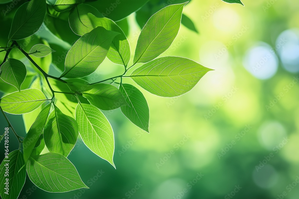 Bright green leaves radiate health and vibrancy, illuminated by the gentle sunlight in a lush natural setting. Bright green leaves radiate health and vibrancy, illuminated by the gentle sunlight in a lush natural setting.