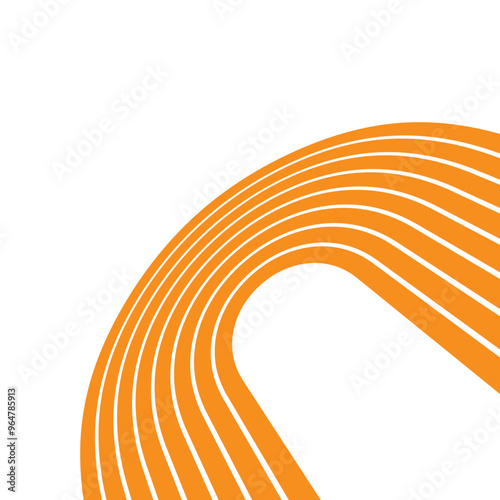 Vector layout template design for run, championship or any sports event. Poster design with abstract running track on stadium with lane.