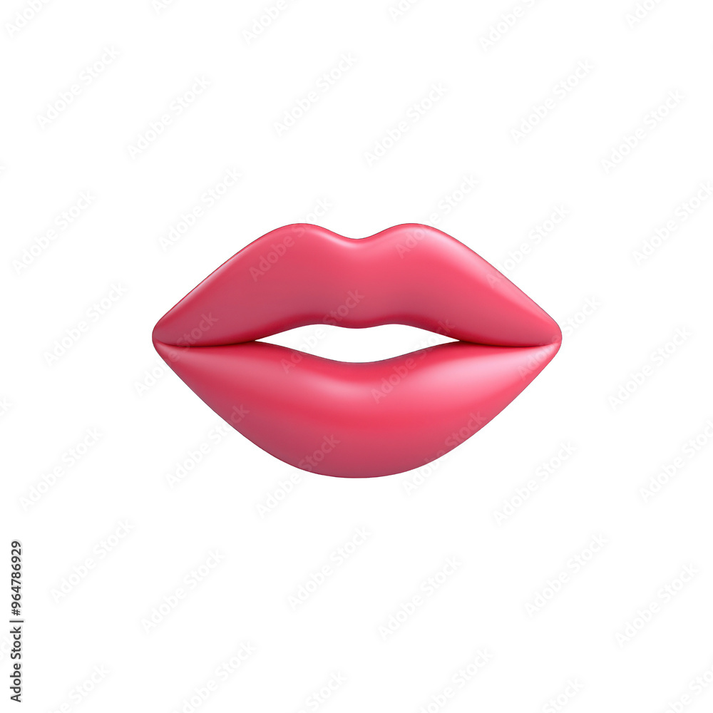 Stylized pink lips perfect for beauty, fashion, or cosmetic illustrations and designs. 3d render Stylized pink lips perfect for beauty, fashion, or cosmetic illustrations and designs. 3d render