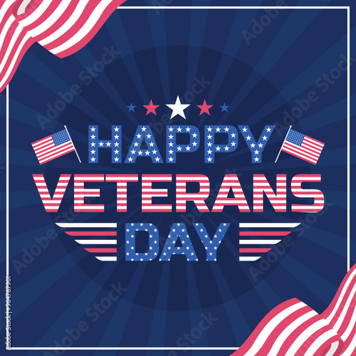 Veterans Day Background Design. 