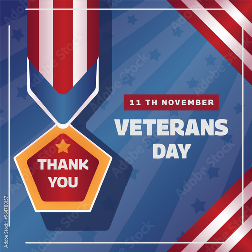 Veterans Day Background Design. 