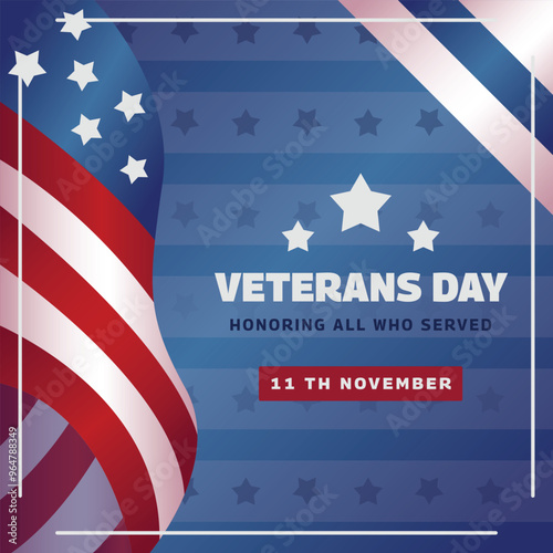 Veterans Day Background Design. 