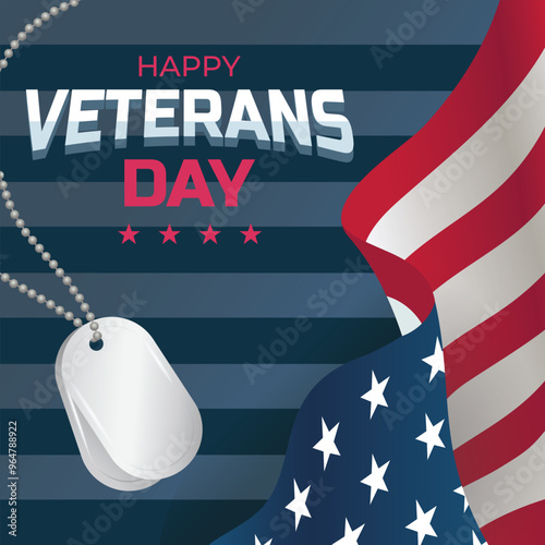 Veterans Day Background Design. 