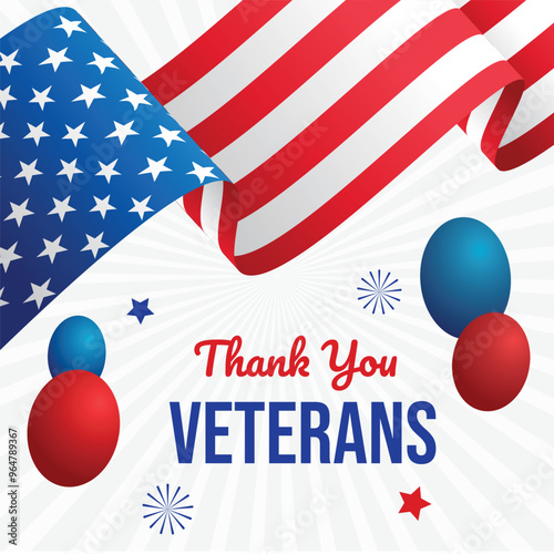 Veterans Day Background Design. 