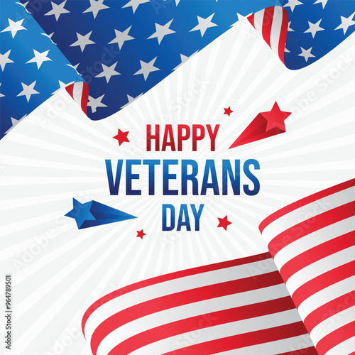Veterans Day Background Design. 