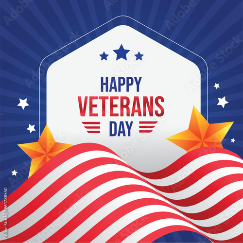 Veterans Day Background Design. 