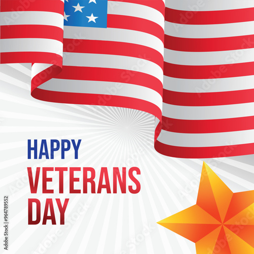 Veterans Day Background Design. 