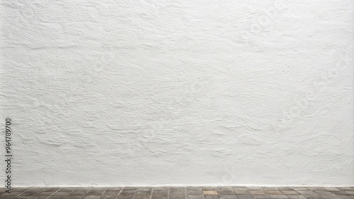 A minimalistic white wall with a standard scale at the base in a simple setting. Generative AI photo