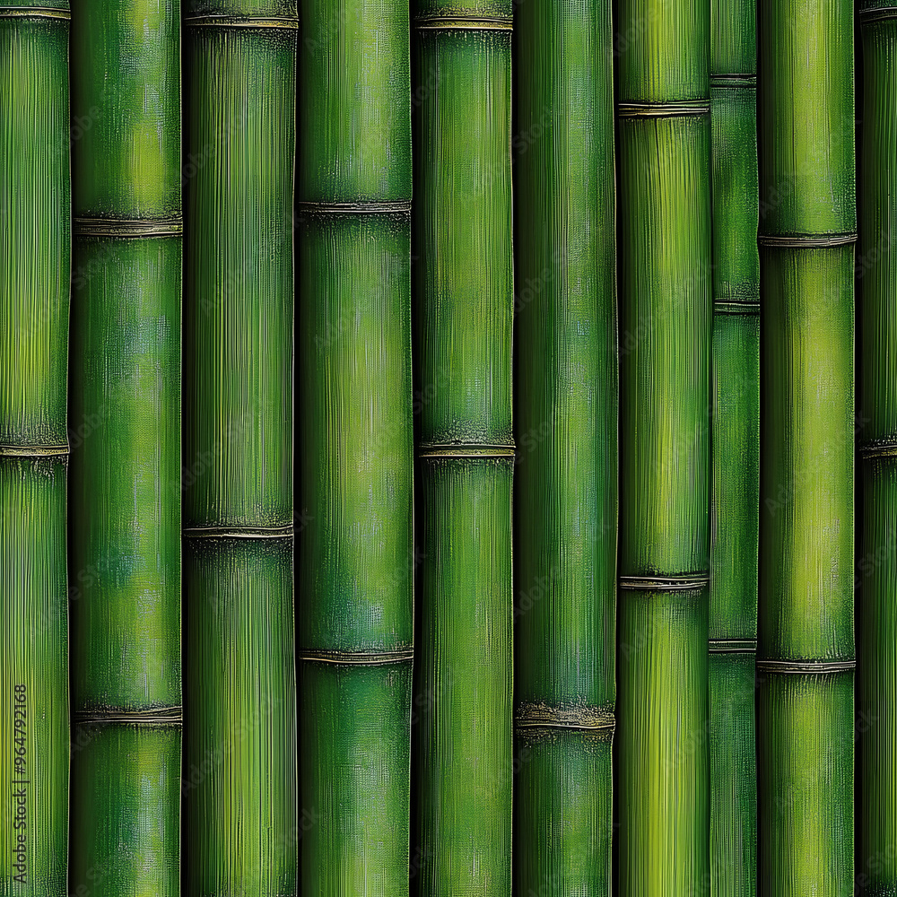 Fototapeta premium green bamboo wall, AI generated