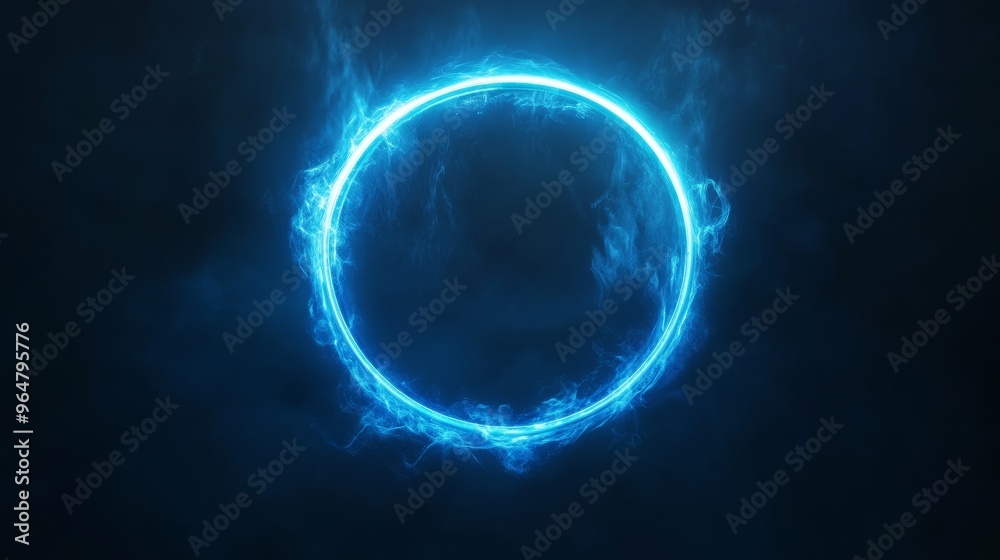 Fototapeta premium Geometric futuristic fantasy shining sparkle energy circle background