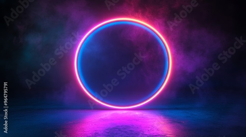 Geometric futuristic fantasy shining sparkle energy circle background