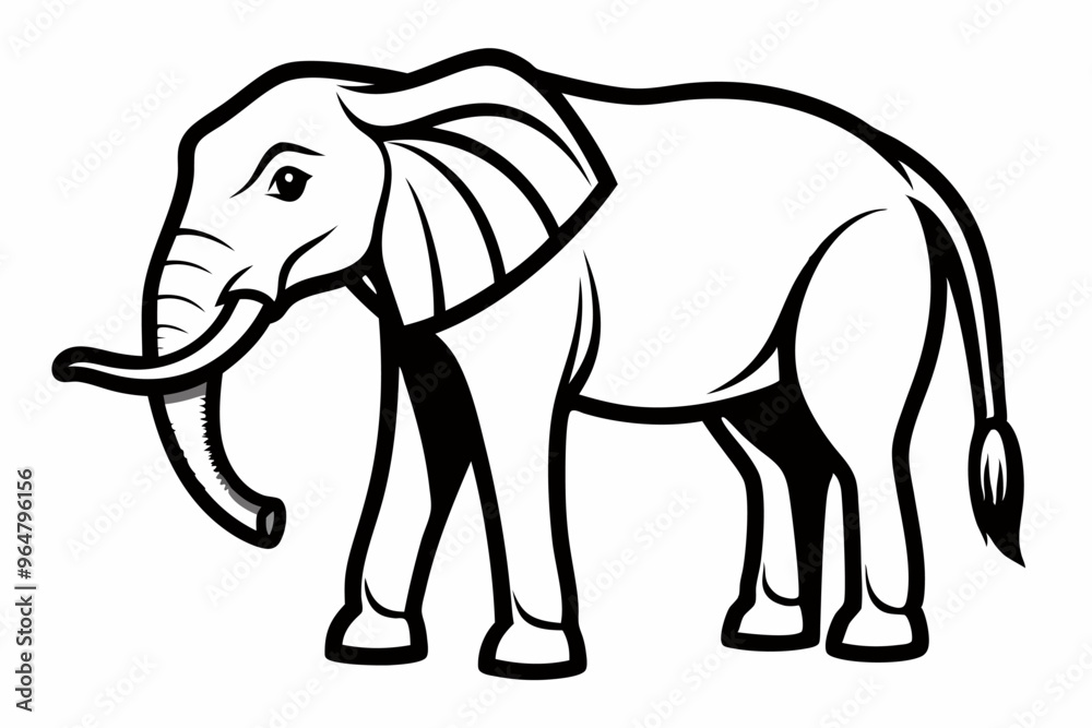 Obraz premium Creative Animal Icon silhouette vector style with background