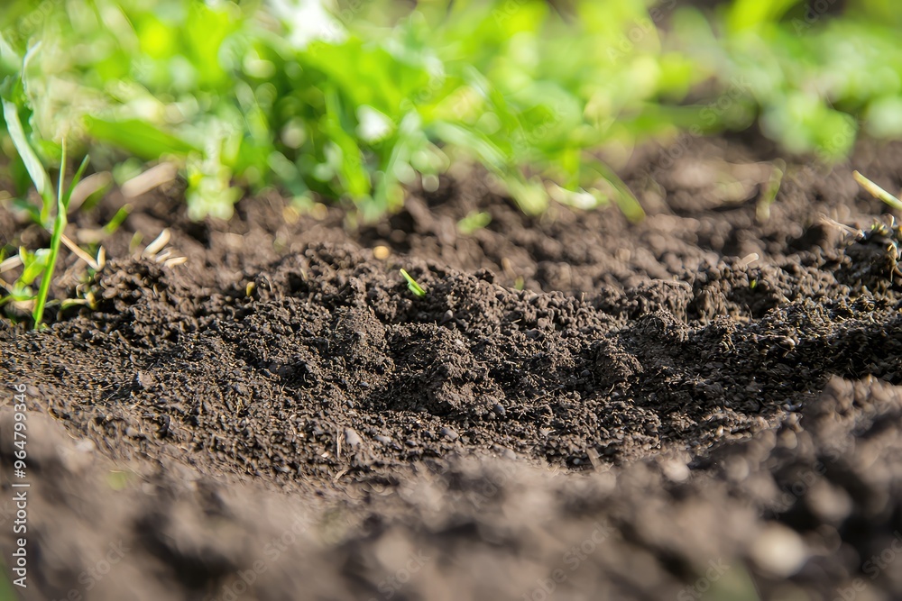 A Close-Up Look at Soil Enriched with Fertilizer, Ready for New Life A Close-Up Look at Soil Enriched with Fertilizer, Ready for New Life