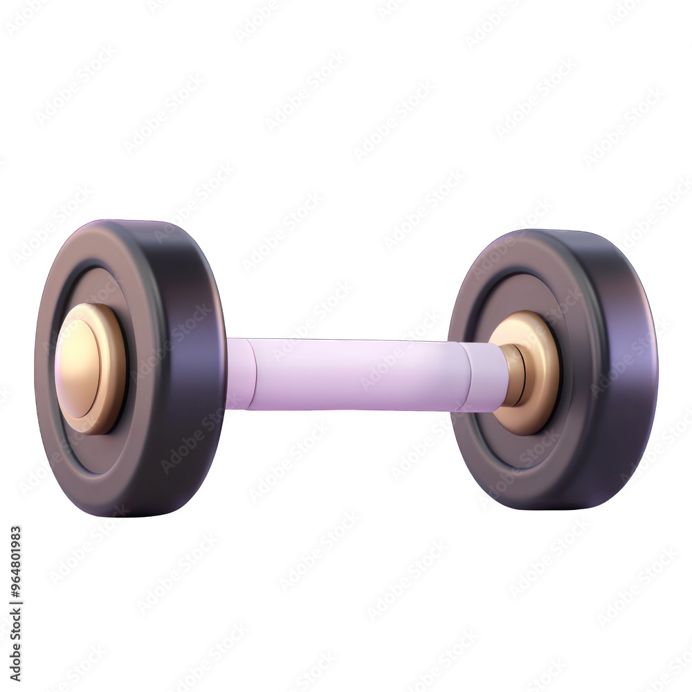A modern dumbbell featuring a sleek design, perfect for weightlifting and fitness enthusiasts aiming to enhance their workout routine. 3d render A modern dumbbell featuring a sleek design, perfect for weightlifting and fitness enthusiasts aiming to enhance their workout routine. 3d render
