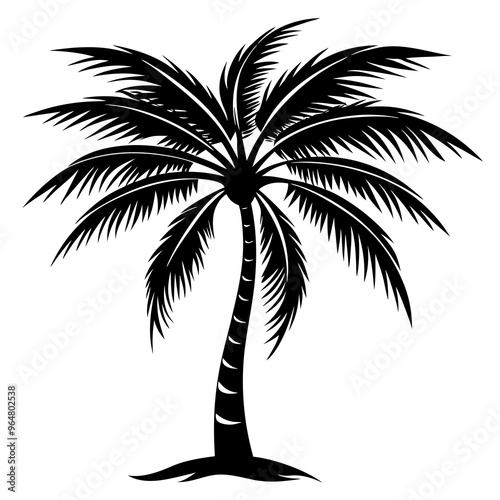 Coconut Tree Silhouette Vector Art